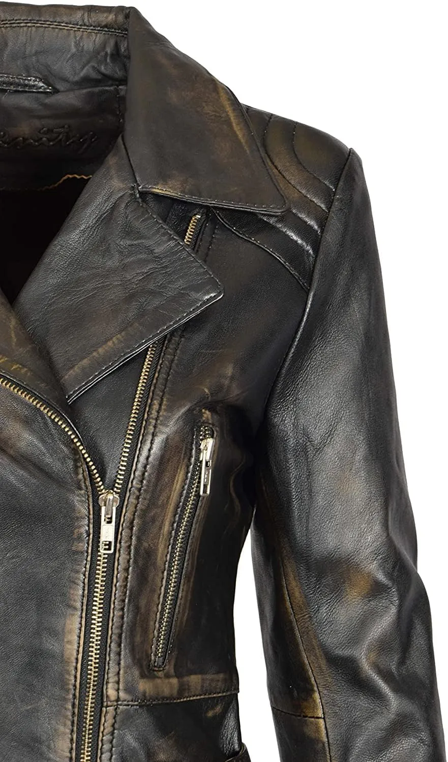 Womens Genuine Lambskin Leather Jacket | Classic rider leather jacket | Black Leather Jacket Women | Womens Leather Jacket