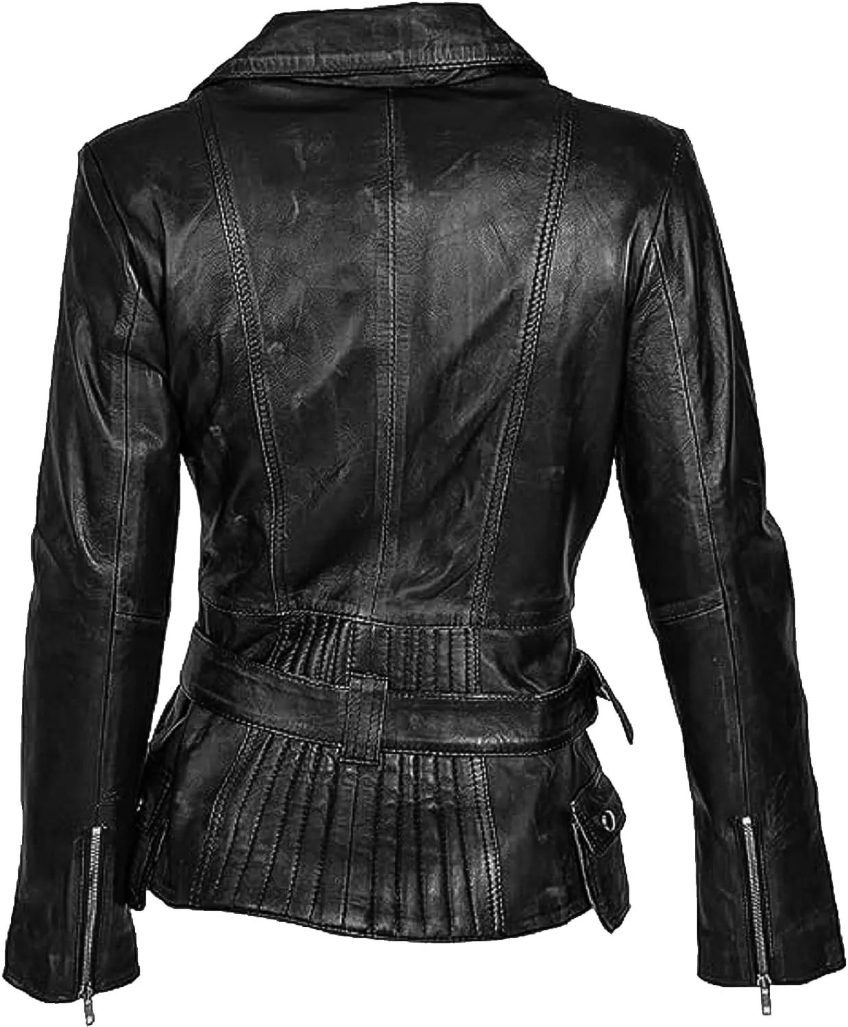 Womens Genuine Lambskin Leather Jacket | Classic rider leather jacket | Black Leather Jacket Women | Womens Leather Jacket