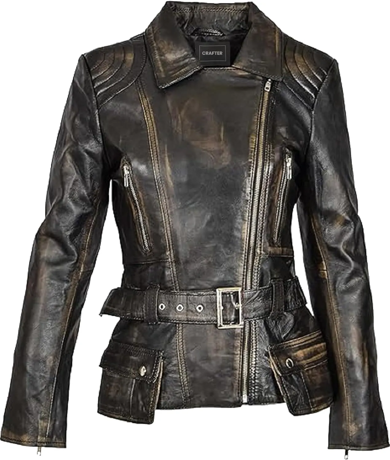 Womens Genuine Lambskin Leather Jacket | Classic rider leather jacket | Black Leather Jacket Women | Womens Leather Jacket