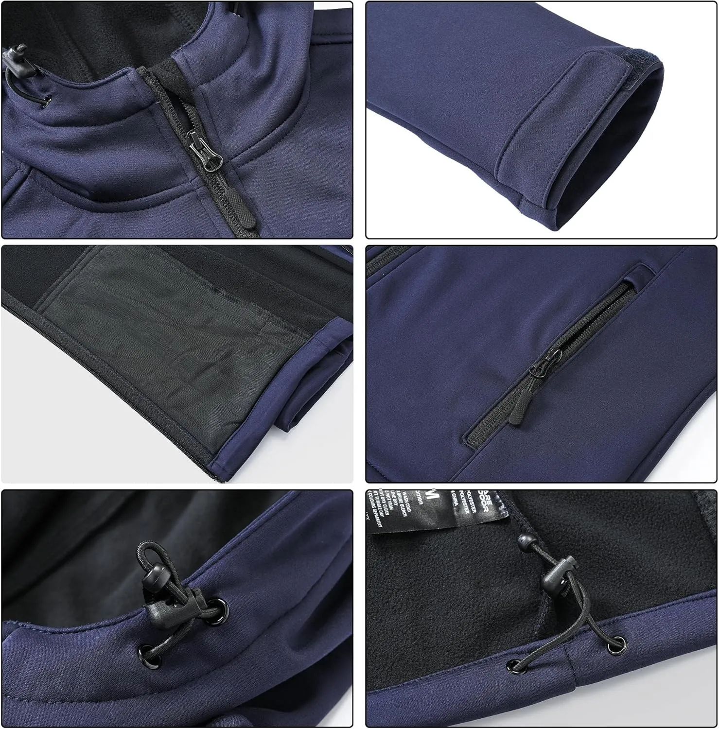 Women's Lightweight Softshell Jacket, Fleece Lined Hooded Windproof Coat Warm Jacket for Outdoor Running Hiking