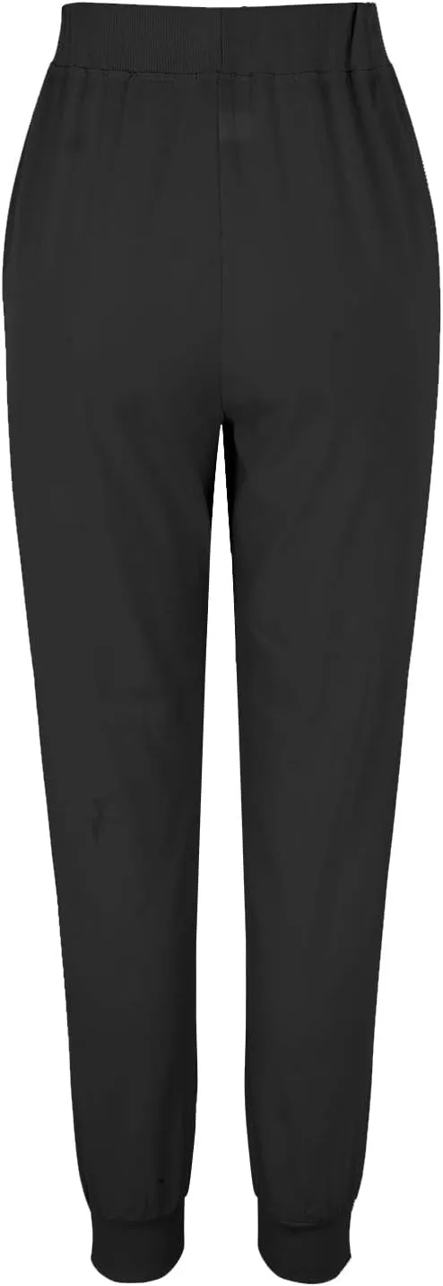Womens Linen Pants Linen Trousers for Women Summer Casual Elastic Pants with Pockets