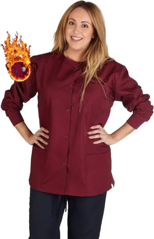 Women's Scrub Jacket Warm Up Medical Scrub Jackets for Women