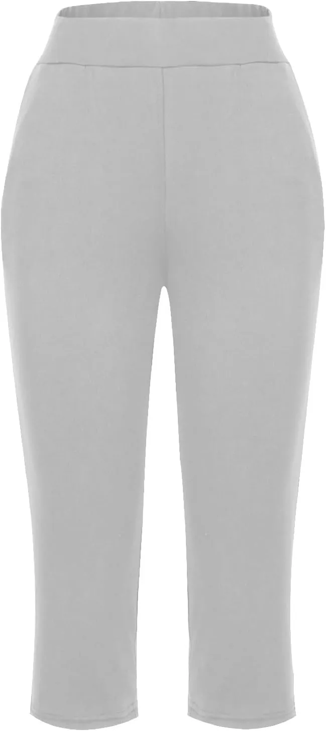 Women's Sweatpants 2 Piece High Waist Yoga Pants Tummy Control Yoga Pants Loose Fit Casual Work Pants with Pockets