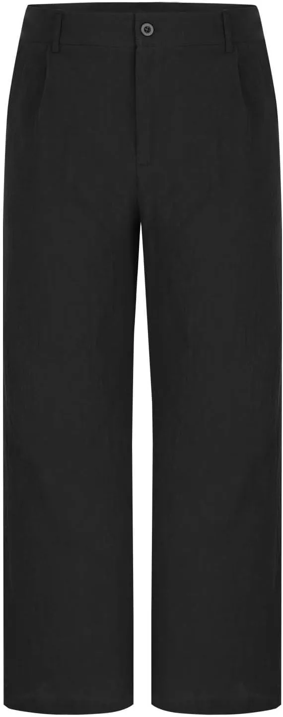 Xiaojmake Linen Pants for Men Casual Loose Fit Elastic Drawstring Waist Baggy Trousers Summer Straight Beach Pant Lightweight