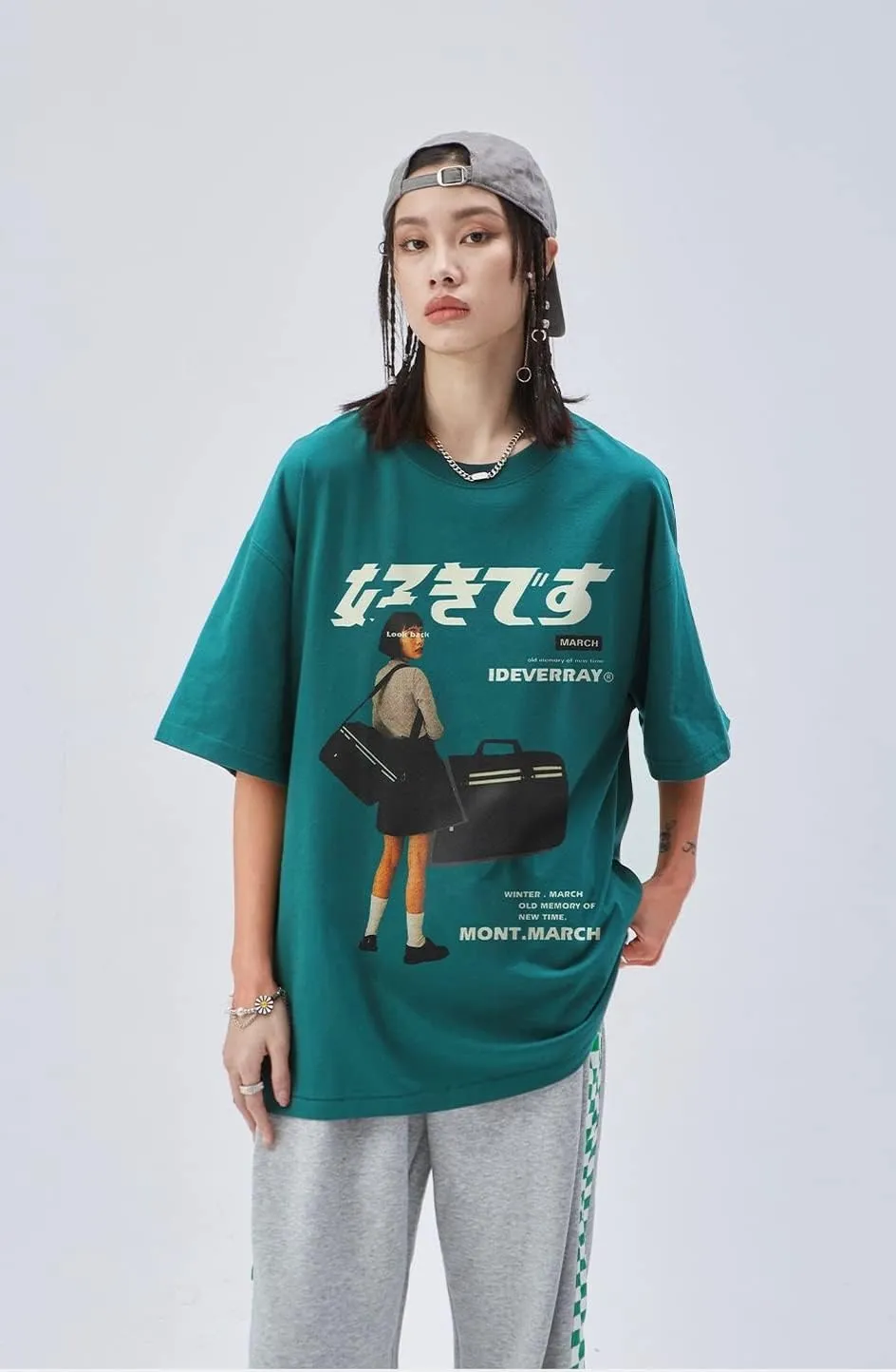 Y2K 90s Vintage Graphic Oversize Shirts Summer Unisex Hipster Printed Casual Tee Streetwear Harajuku Top Tshirt