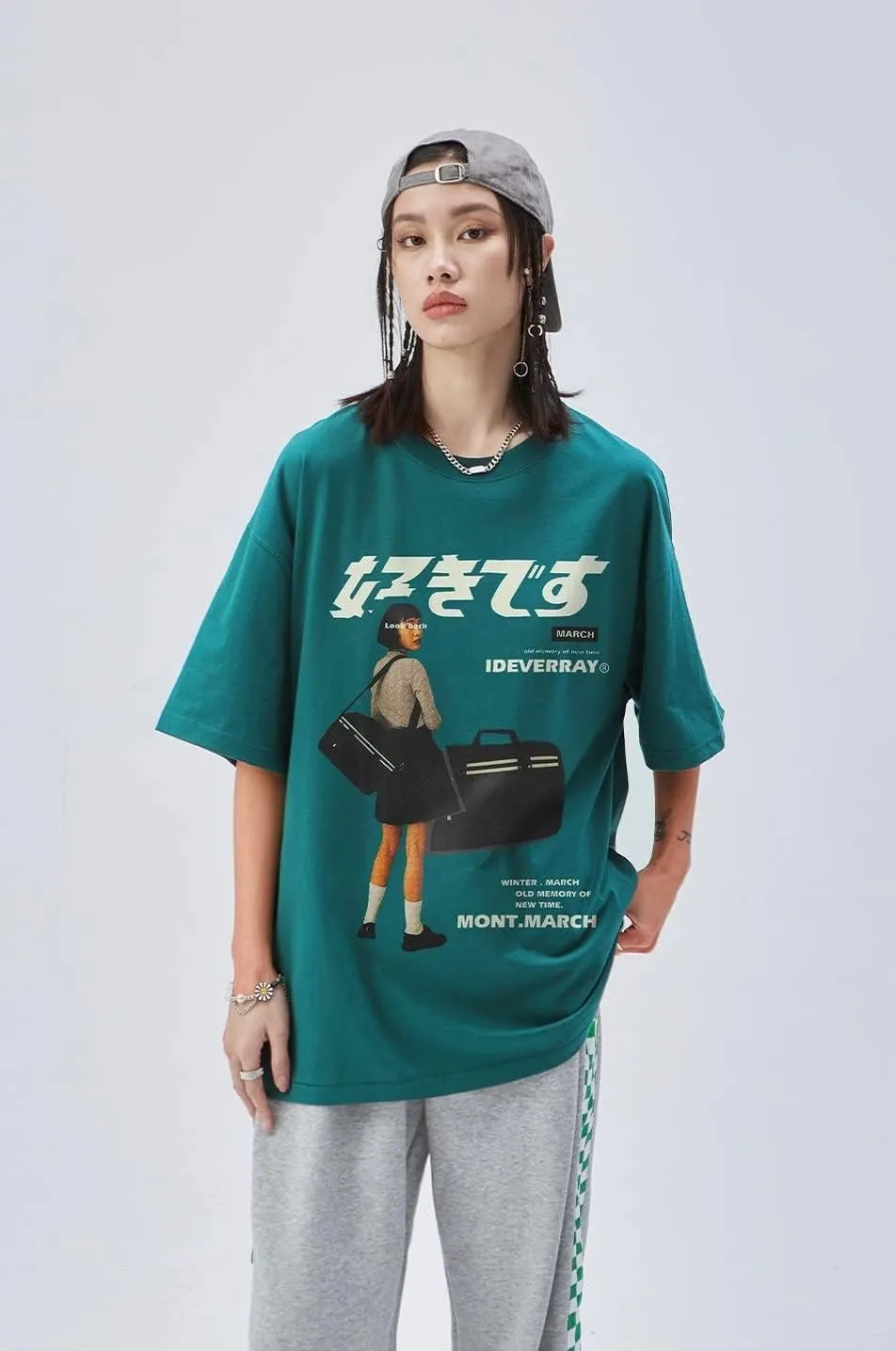 Y2K 90s Vintage Graphic Oversize Shirts Summer Unisex Hipster Printed Casual Tee Streetwear Harajuku Top Tshirt