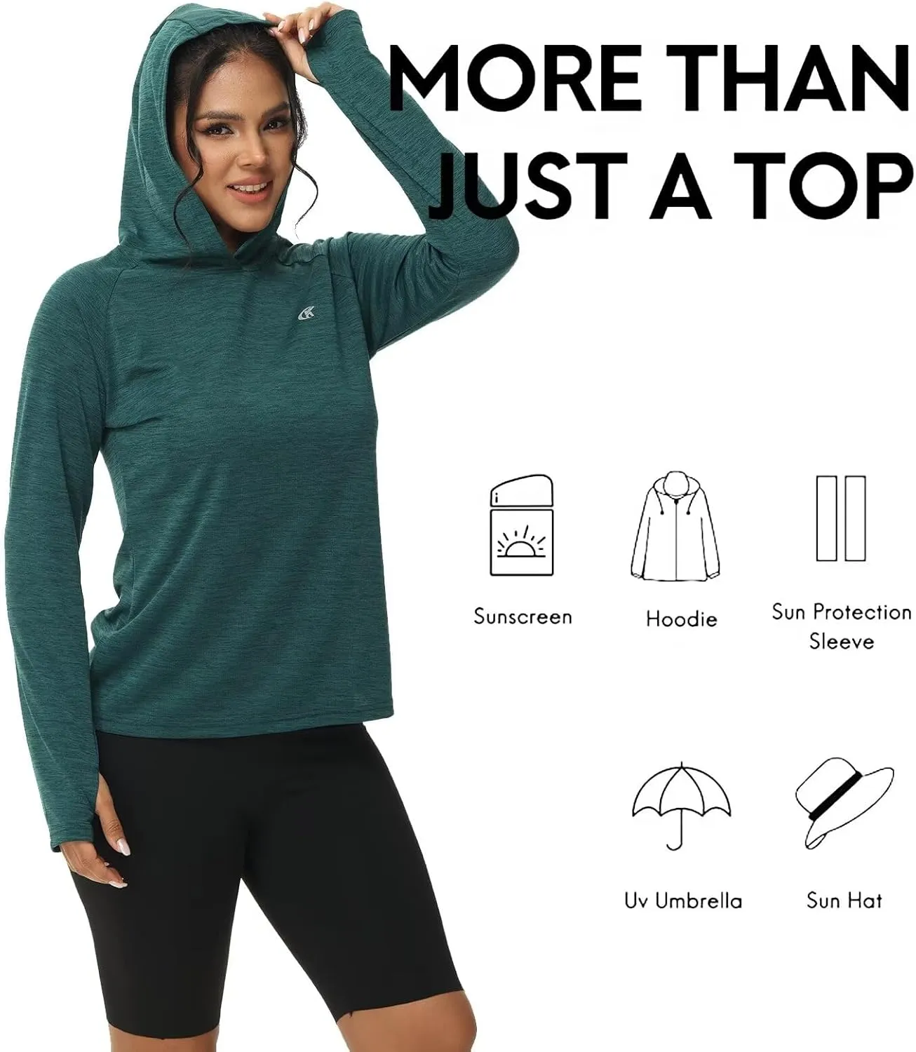 yuyangdpb Women's UPF 50 Sun Protection Long Sleeve Hoodie Shirt Hiking Fishing Outdoor Lightweight UV Shirts