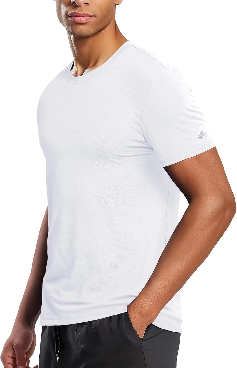 Zengjo Mens Athletic Shirts Short Sleeve Moisture Wicking Gym Workout Running Crewneck T-Shirt Quick Dry Sports Fitted Tee