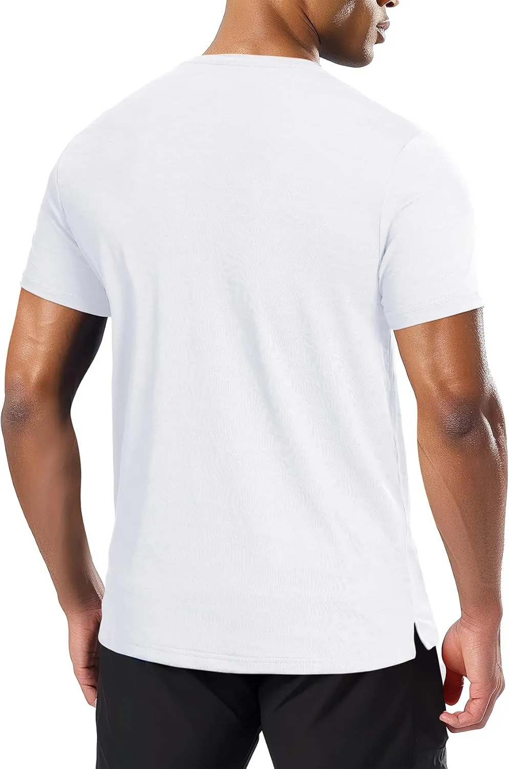 Zengjo Mens Athletic Shirts Short Sleeve Moisture Wicking Gym Workout Running Crewneck T-Shirt Quick Dry Sports Fitted Tee